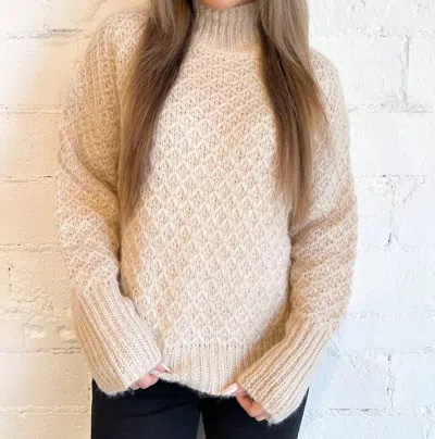 Cotton Candy Anastasia Sweater In Cream In Beige