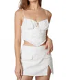 Cotton Candy Casey Top In White In White