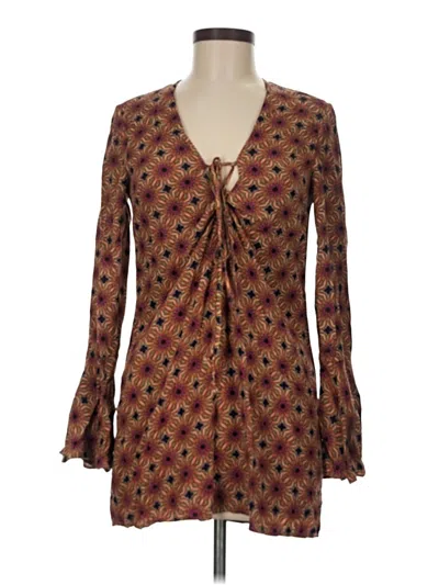 Pre-owned Cotton Candy Casual Dress In Brown