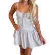Cotton Candy Chillin Out Romper Dress In White/black In Gray