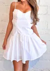 Cotton Candy Cool Summer Mini Dress In White In White