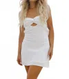 Cotton Candy Crazy In Love Strapless Dress In White In White