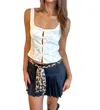 Cotton Candy Daphne Corset Top In Ivory