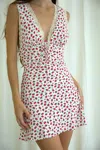 Cotton Candy Floral Mini Slip Dress In White