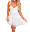 Cotton Candy Golden Hour Glow Mini Dress In White In White