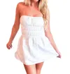 Cotton Candy Olivia Lace Dress In Ivory In White