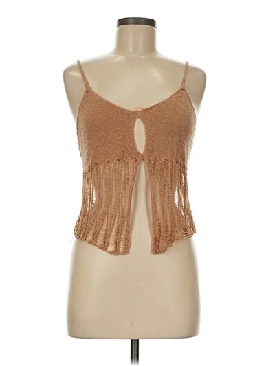 Pre-owned Cotton Candy La Cardigan Sweater In Brown