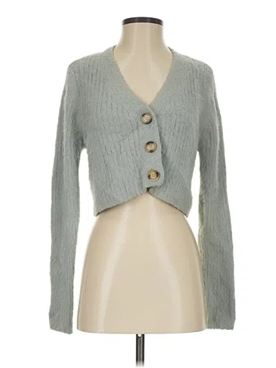 Pre-owned Cotton Candy La Cardigan Sweater In Gray