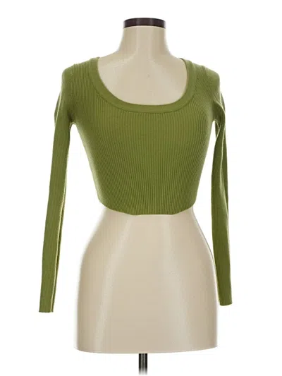 Pre-owned Cotton Candy La Cardigan Sweater In Green