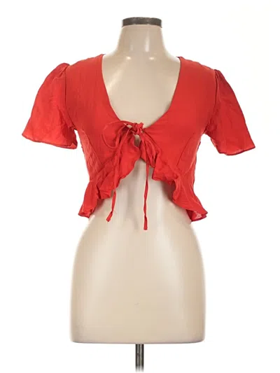 Pre-owned Cotton Candy La Cardigan Sweater In Red