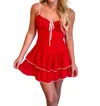 Cotton Candy La Carolina Dress In Red In Red