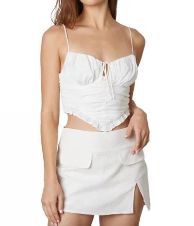 Cotton Candy La Casey Top In White
