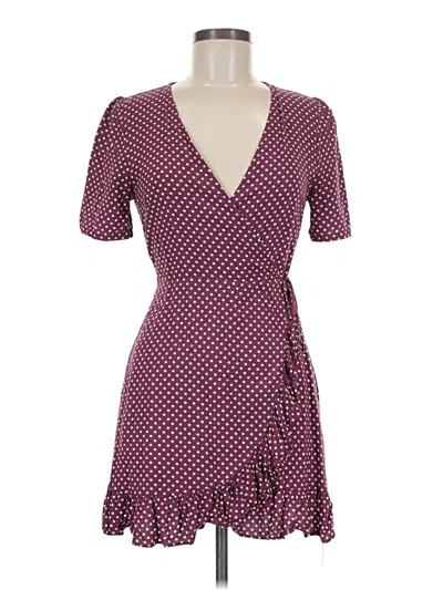 Pre-owned Cotton Candy La Casual Dress In Burgundy