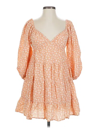 Pre-owned Cotton Candy La Casual Dress In Orange