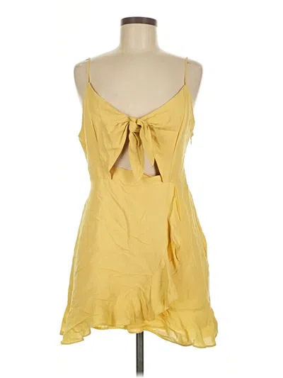 Pre-owned Cotton Candy La Casual Dress In Yellow
