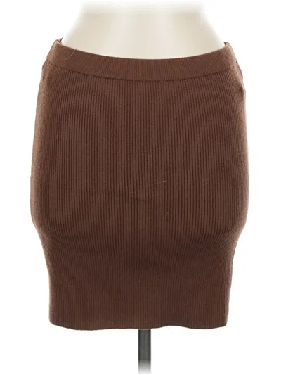 Pre-owned Cotton Candy La Casual Skirt In Brown