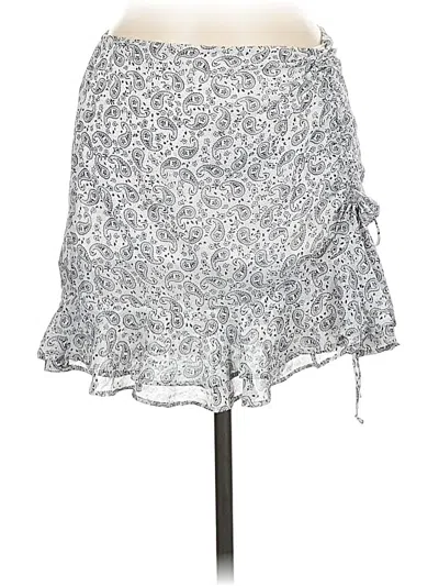 Pre-owned Cotton Candy La Casual Skirt In Silver