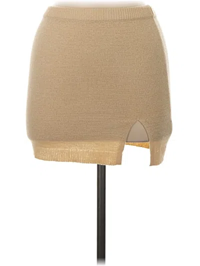 Pre-owned Cotton Candy La Casual Skirt In Tan