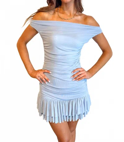 Cotton Candy La Cloud Kissed Dress In Light Blue In Burgundy