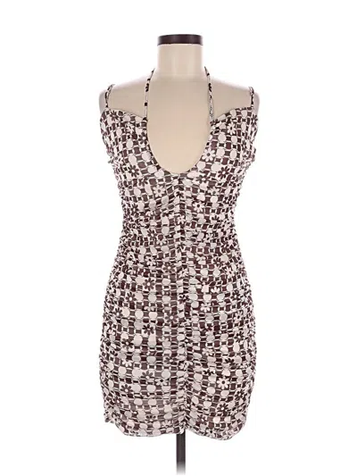Pre-owned Cotton Candy La Cocktail Dress In Burgundy
