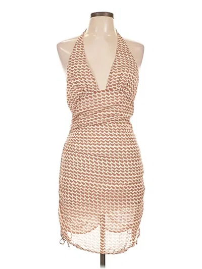 Pre-owned Cotton Candy La Cocktail Dress In Tan
