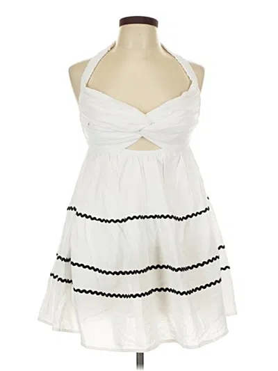 Pre-owned Cotton Candy La Cocktail Dress In White