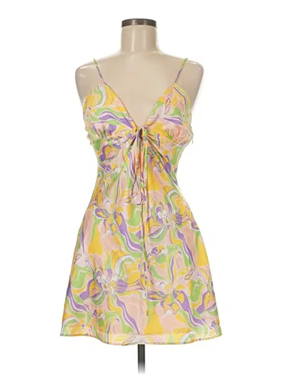 Pre-owned Cotton Candy La Cocktail Dress In Yellow