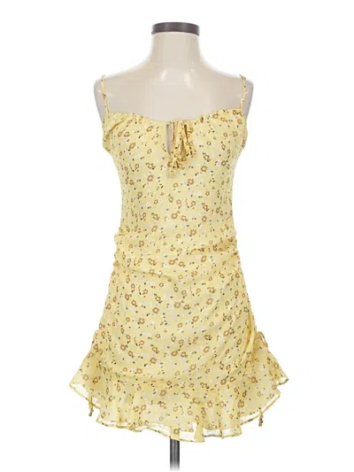 Pre-owned Cotton Candy La Cocktail Dress In Yellow