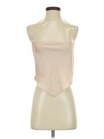 Cotton Candy La Halter Top Tan Strapless Neckline Tops In Neutral