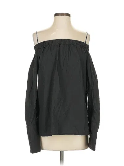 Pre-owned Cotton Candy La Long Sleeve Blouse In Black