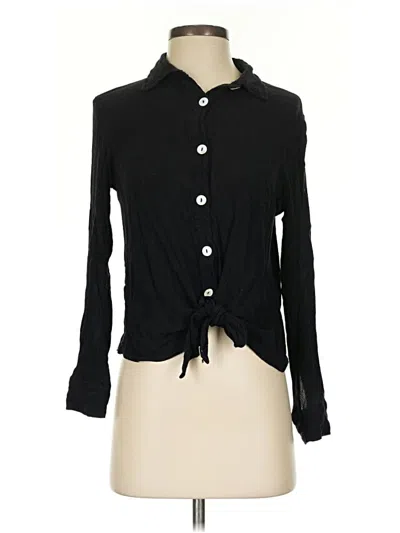 Pre-owned Cotton Candy La Long Sleeve Blouse In Black