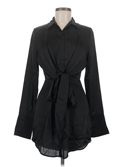 Pre-owned Cotton Candy La Long Sleeve Blouse In Black