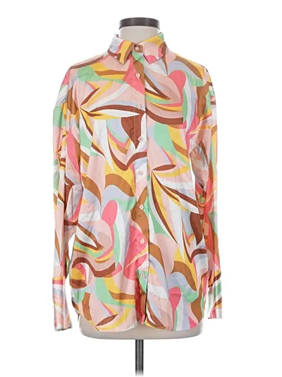 Pre-owned Cotton Candy La Long Sleeve Blouse In Pink