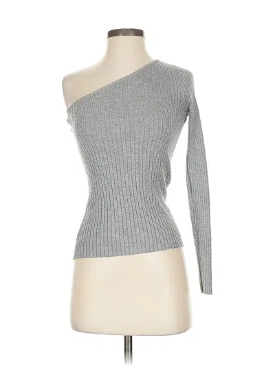 Pre-owned Cotton Candy La Long Sleeve Top Silver One Shoulder Neckline Tops