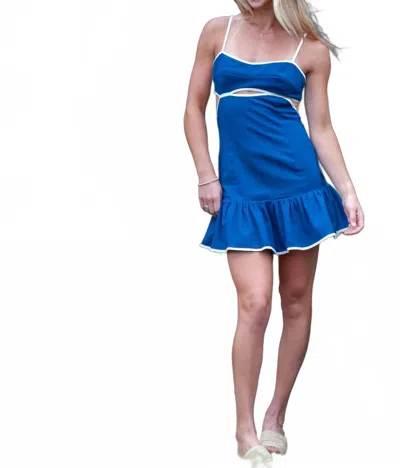 Cotton Candy La Luna Cutout Mini Dress In Blue