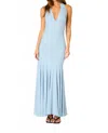 Cotton Candy La Marisela Mesh Drop Waist Maxi Dress In Baby Blue In Blue