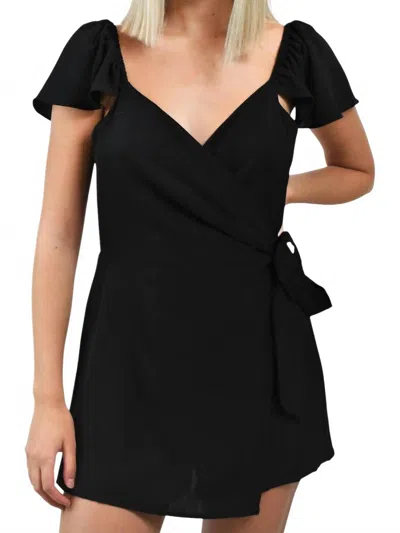 Cotton Candy La Out And About Romper In Black