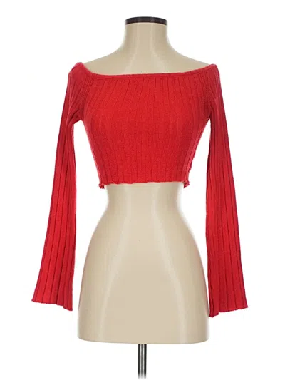 Pre-owned Cotton Candy La Pullover Sweater In Red