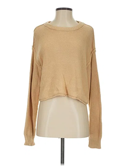 Pre-owned Cotton Candy La Pullover Sweater In Tan
