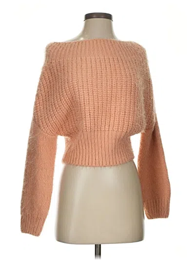 Pre-owned Cotton Candy La Pullover Sweater In Tan