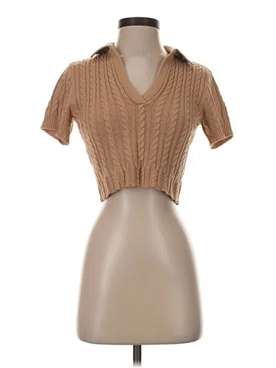 Pre-owned Cotton Candy La Pullover Sweater In Tan