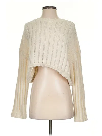 Pre-owned Cotton Candy La Pullover Sweater In White