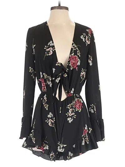 Pre-owned Cotton Candy La Romper In Black