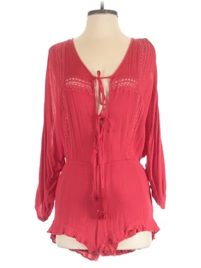 Pre-owned Cotton Candy La Romper In Red
