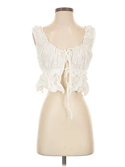 Pre-owned Cotton Candy La Sleeveless Blouse In Ivory