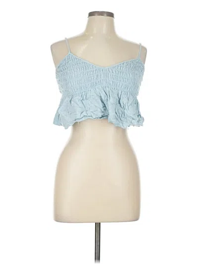 Pre-owned Cotton Candy La Sleeveless Top Blue Sweetheart Neckline Tops