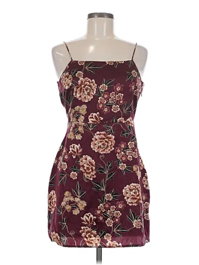 Pre-owned Cotton Candy La Sleeveless Top Burgundy Strapless Neckline Tops