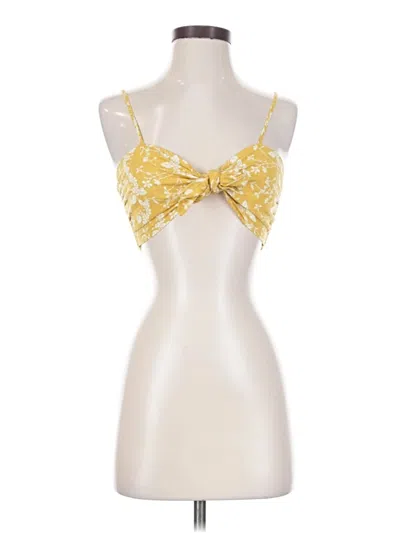 Pre-owned Cotton Candy La Sleeveless Top Gold Sweetheart Neckline Tops