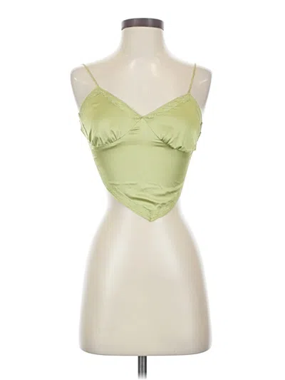 Pre-owned Cotton Candy La Sleeveless Top Green Sweetheart Neckline Tops