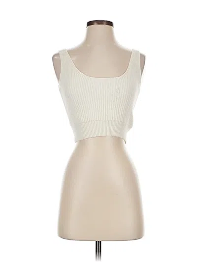 Pre-owned Cotton Candy La Sleeveless Top Ivory Sweetheart Neckline Tops